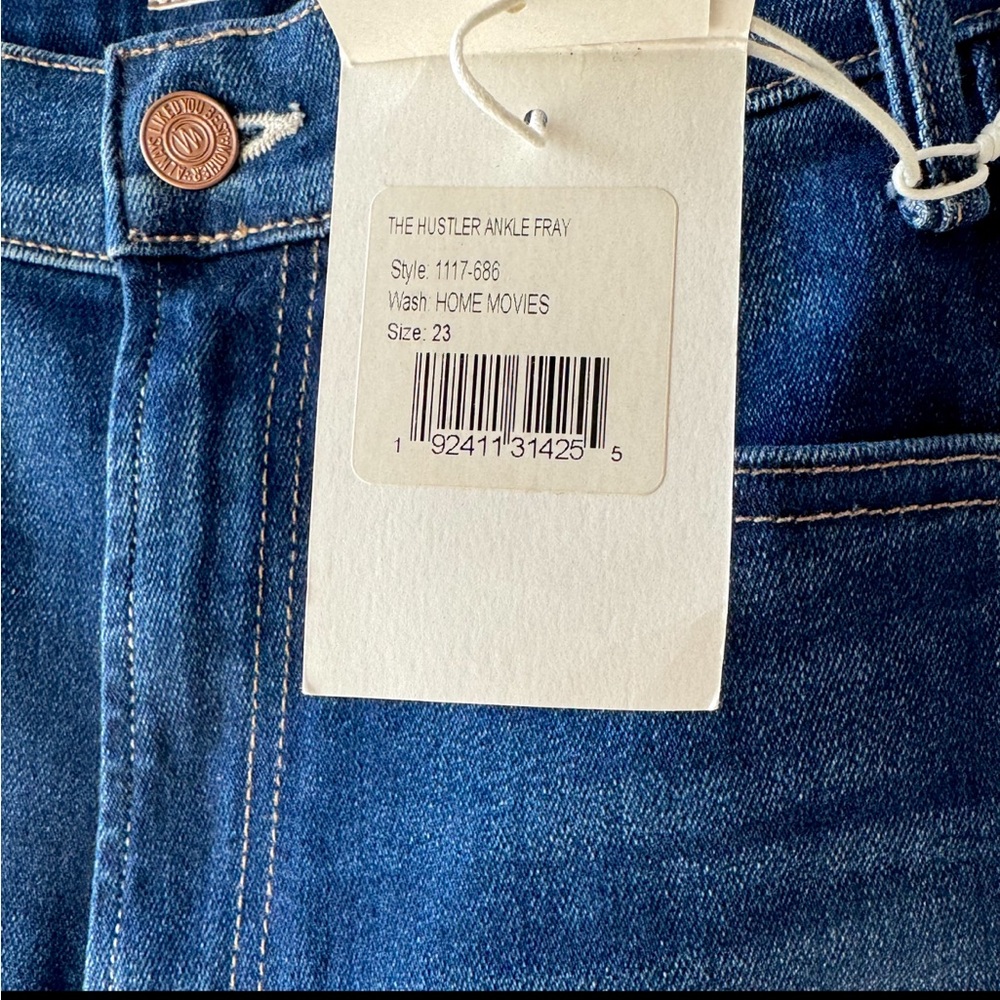 NWT MOTHER The Hustler Ankle Fray Home Movies Size 23 - Picture 9 of 13